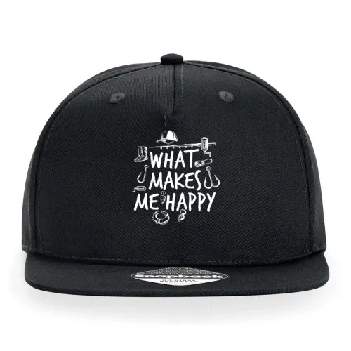 Angeln Makes Me Happy Fischen Fisch Fishing Angler Cap Sonstig. Snapback Rapper