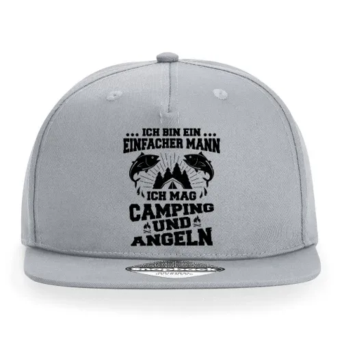 Angler Camper Angeln Camping Einfacher Mann Spruch Cap Sonstig. Snapback Rapper