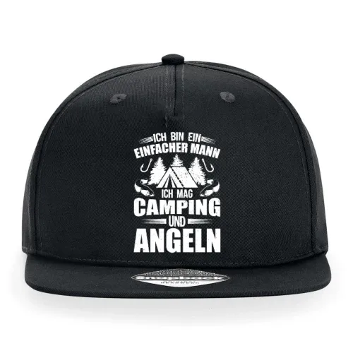 Angler Camper Angeln Camping Einfacher Mann Spruch Cap