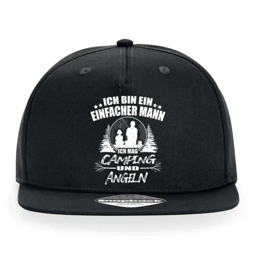 Angler Camping Camper Angeln Einfacher Mann Spruch Cap Sonstig. Snapback Rapper
