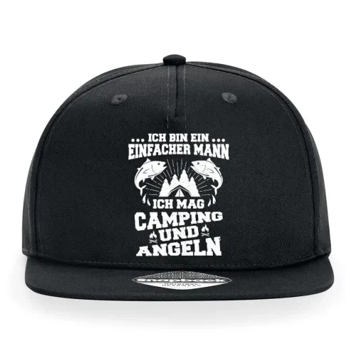 Angler Camping Camper Angeln Einfacher Mann Spruch Cap Sonstig. Snapback Rapper