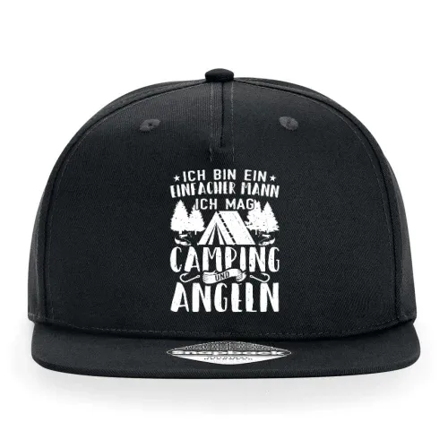 Angler Camping Einfacher Mann Spruch Camper Angeln Cap Sonstig. Snapback Rapper