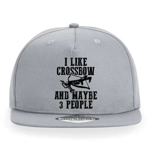 Armbrust Spruch I Like Crossbow und Maybe 3 People Cap Sonstig. Snapback Rapper