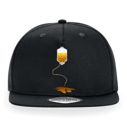auslaufender Blutbeutel mit Bier Cap