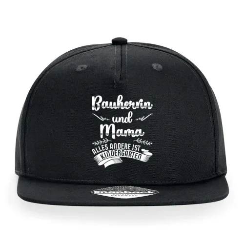 Bauherrin Mama Kein Kindergarten Häuslebauer Motiv Cap Sonstig. Snapback Rapper