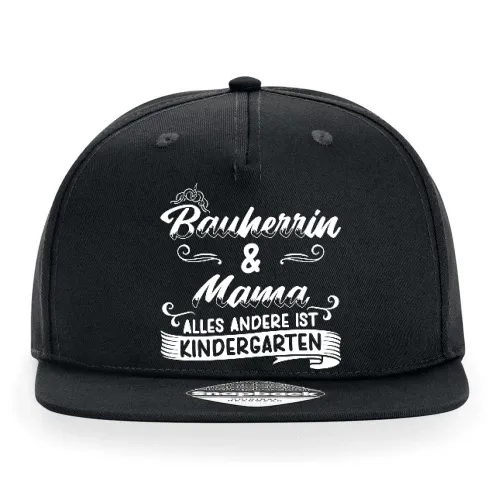Bauherrin und Mama ist kein Kindergarten Geschenk Cap Sonstig. Snapback Rapper