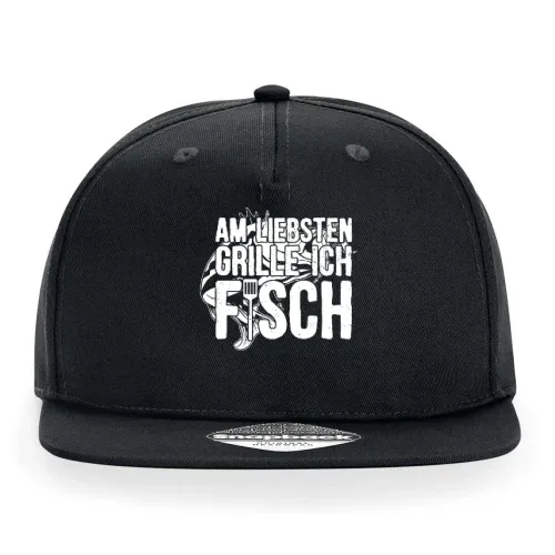 BBQ Spruch Fisch Griller Grillen Angeln Angler Cap Sonstig. Snapback Rapper