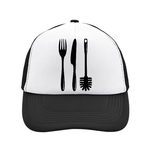 Besteck mit einer Klobürste Cap Sonstig. Mesh Cap