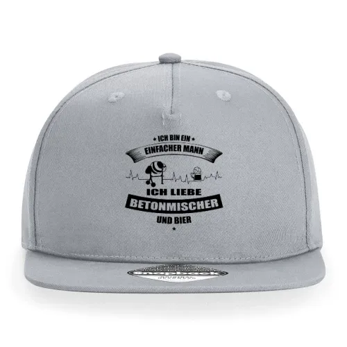Betonmischer und Bier Einfacher Mann Betoniert Cap Sonstig. Snapback Rapper