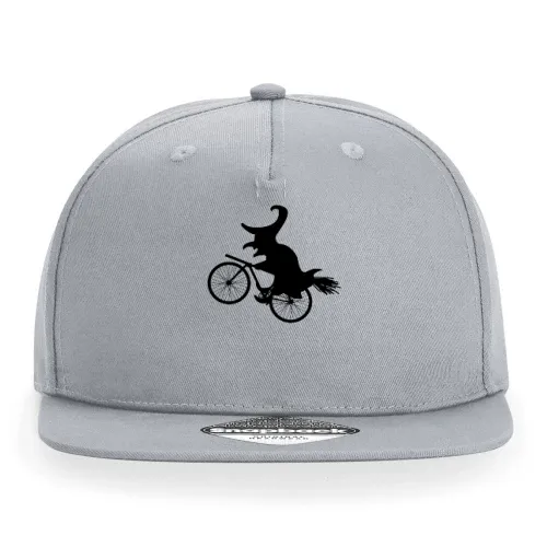 Biker Hexe Halloween Fahrrad mit Besen Radtour Cap Sonstig. Snapback Rapper