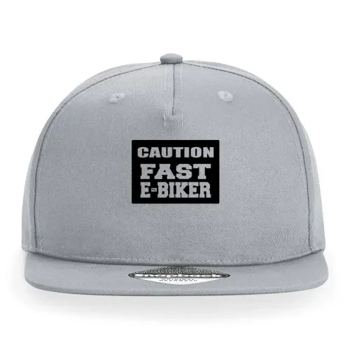 Caution Fast E-Biker Ebike Radfahrer Warnschild Cap Sonstig. Snapback Rapper