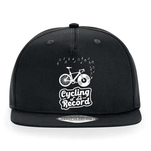 Cycling Record Fahrrad mit Vinyl Schallplatte Cap Sonstig. Snapback Rapper