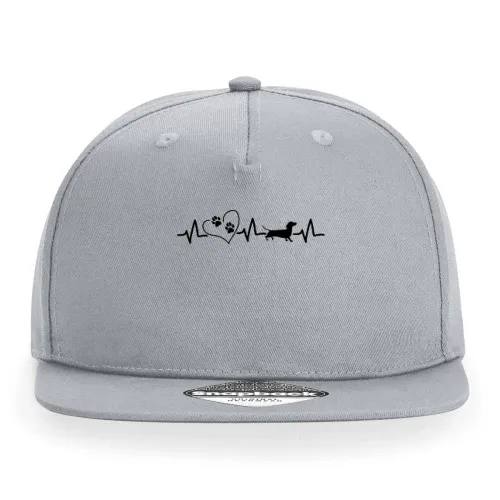 Dackel Herzschlag mit Herz und Pfotenabdruck Cap Sonstig. Snapback Rapper