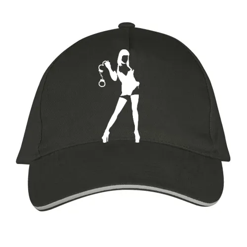 Domina mit Handschellen Sonstig. Cap