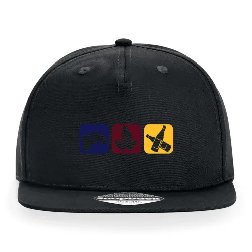 Drei Hobbys in farbe Cap