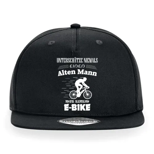 E-Bike Rentner Fahrrad Radfahrer Fahrradfahren Cap Sonstig. Snapback Rapper