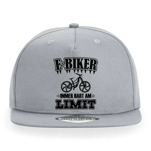 E-Biker Hart Am Limit EBike EMTB Mountainbiker Cap Sonstig. Snapback Rapper