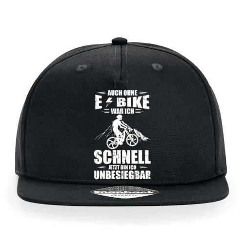 E-Biker Schnell Unbesiegbar Mountainbike Ebike MTB Cap Sonstig. Snapback Rapper