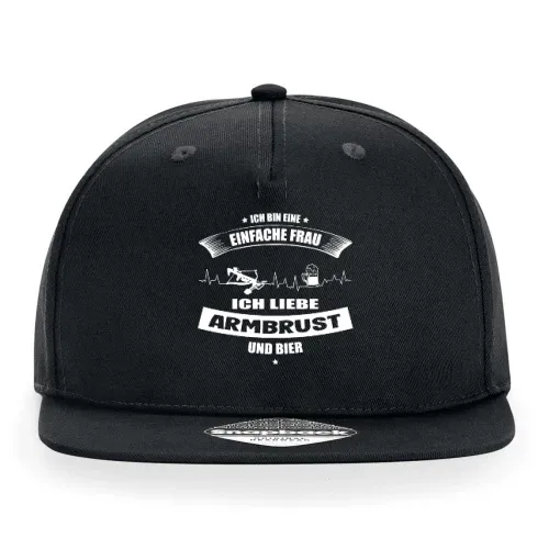Einfache Frau Liebt Armbrust Bier Bogenschießen Cap Sonstig. Snapback Rapper
