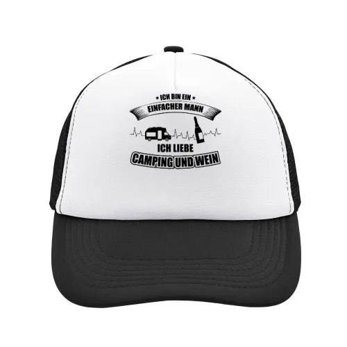 Einfacher Mann Liebt Camping und Wein Camper Puls Sonstig. Cap