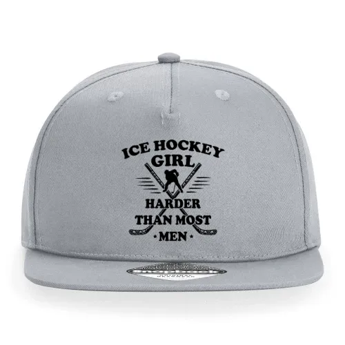 Eishockey Hockey Ice Hockey Girl Harder Than Men Cap Sonstig. Snapback Rapper