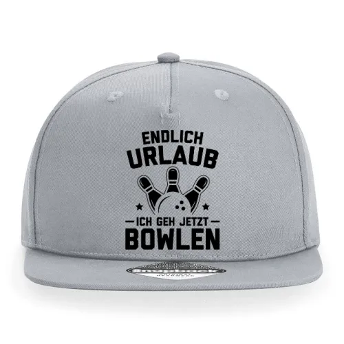 Endlich Urlaub Ich Geh Bowlen Bowling Bowlingbahn Cap Sonstig. Snapback Rapper