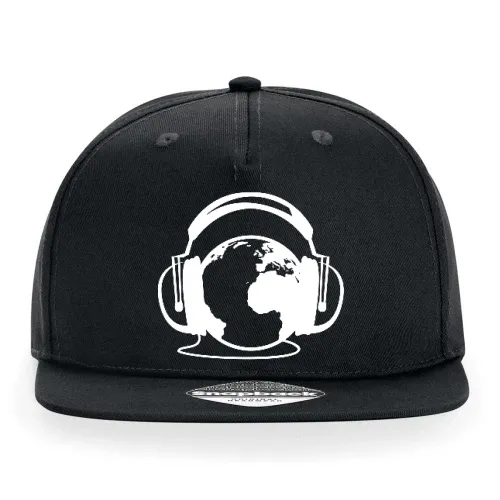 Erde hört Kopfhörer SW Cap Sonstig. Snapback Rapper