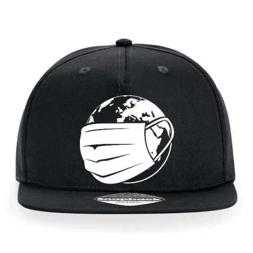 Erde mit Mundschutz Cap Sonstig. Snapback Rapper