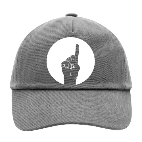 erhobener Zeigefinger im Kreis Sonstig. Cap