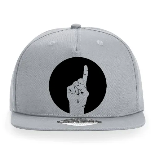 erhobener Zeigefinger im Kreis Sonstig. Cap