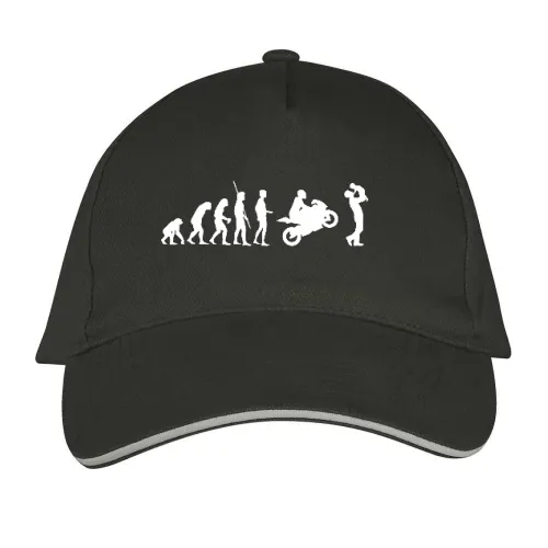 Evolution Motorrad mit Vater und Kind Sonstig. Cap