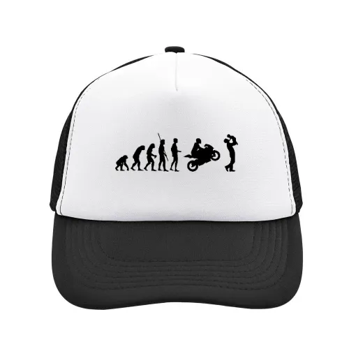 Evolution Motorrad mit Vater und Kind Sonstig. Cap