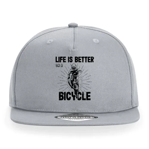 Fahrrad Fahrradfahren MTB Bike Life is Bicycle Cap Sonstig. Snapback Rapper