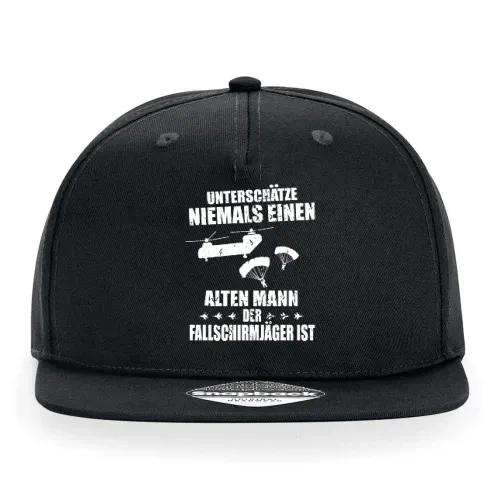 Fallschirmjäger Alter Mann Spruch Skydiver BW Cap Sonstig. Snapback Rapper