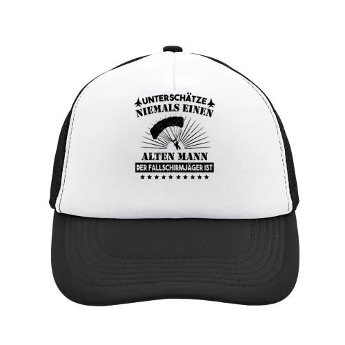 Fallschirmjäger Alter Mann Spruch Skydiver BW Cap Sonstig. Mesh Cap