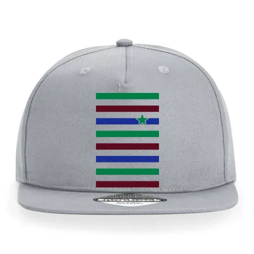 Farbspiel in Streifen und Stern Cap