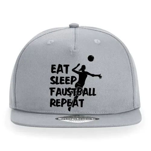 Faustballerin Eat Sleep Faustball Repeat Motiv Sonstig. Cap Faustballerin Eat Sleep Faustball Repeat Motiv Cap
