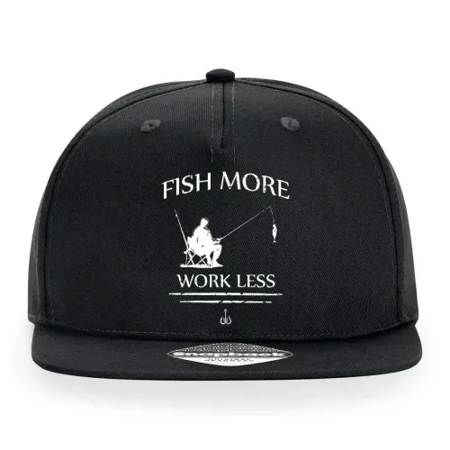 Fische Mehr Arbeite Weniger Angler Spruch Cap Sonstig. Snapback Rapper
