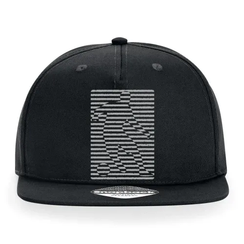 Fußballer vor Streifen Retro Cap