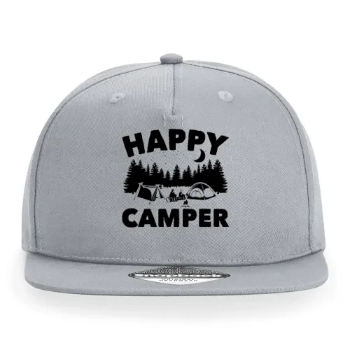 Happy Camper Camping T-Shirt Geschenkidee Cap