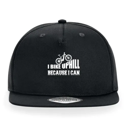 I Bike Uphill Because I can Ebiker Radfahrer Cap Sonstig. Snapback Rapper