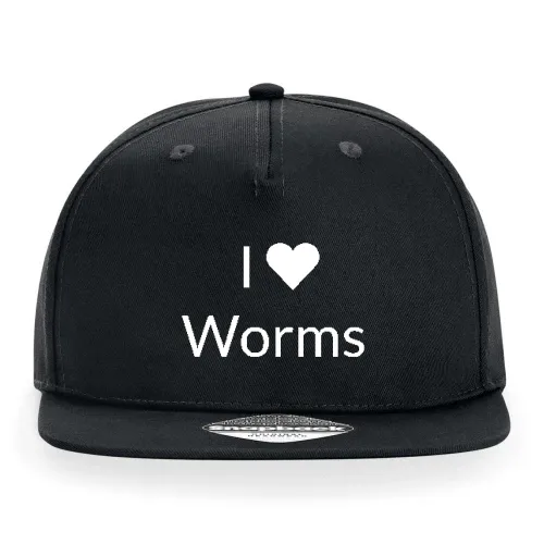 I Love Worms Cap Sonstig. Snapback Rapper