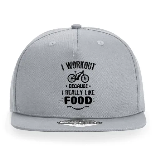 I Workout Because I Like Food Ebiker E-Bike Cap Sonstig. Snapback Rapper