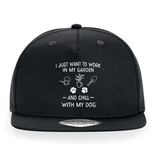 In My Garden And Chill With My Dog Garten Gärtner Cap Sonstig. Snapback Rapper