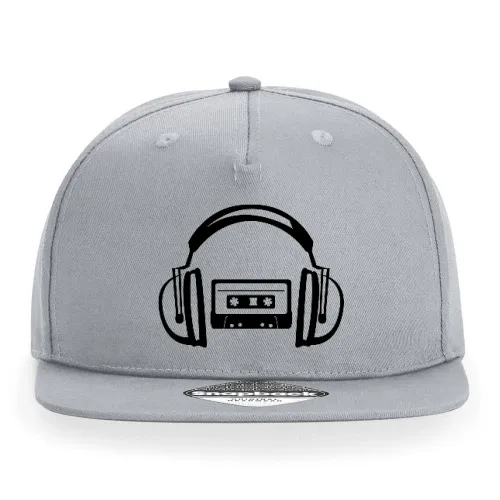 Kassette hört Kopfhörer Cap Sonstig. Snapback Rapper