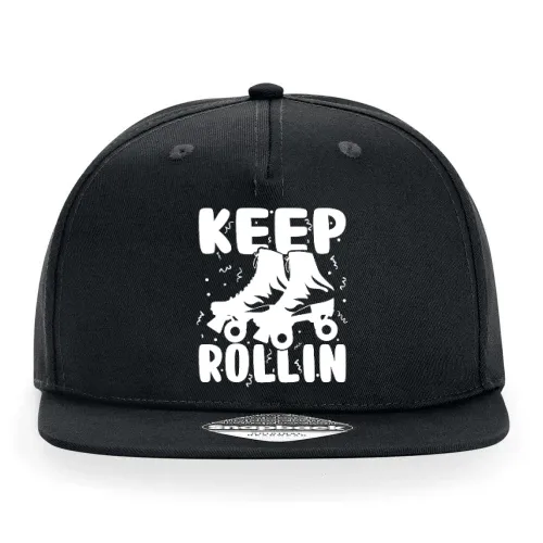Keep Rollin Skaten Rollschuh Laufen Cap