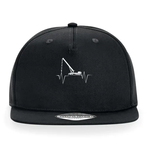 Kran Kranbediener Baustelle Kranfahrer Herzschlag Cap Sonstig. Snapback Rapper