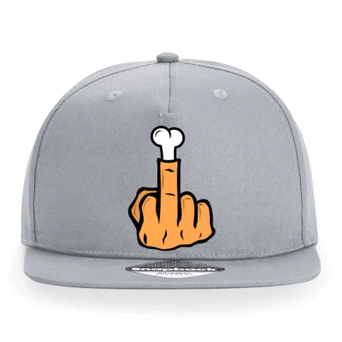 Mittelfinger aus Knochen Cap Sonstig. Snapback Rapper