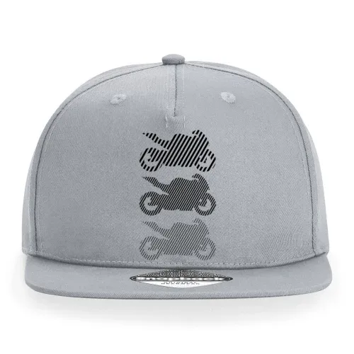 Motorrad hoch3 schwarz Cap