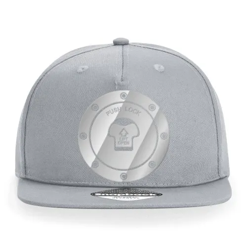 Motorrad Tankdeckel silber 3D Cap